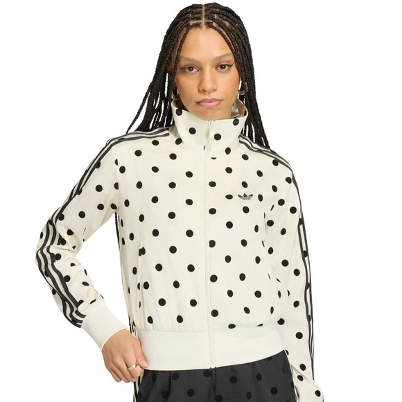 adidas Jackets & Blazers - ✨Host pick✨adidas Satin Polka  Dots TT Track Top